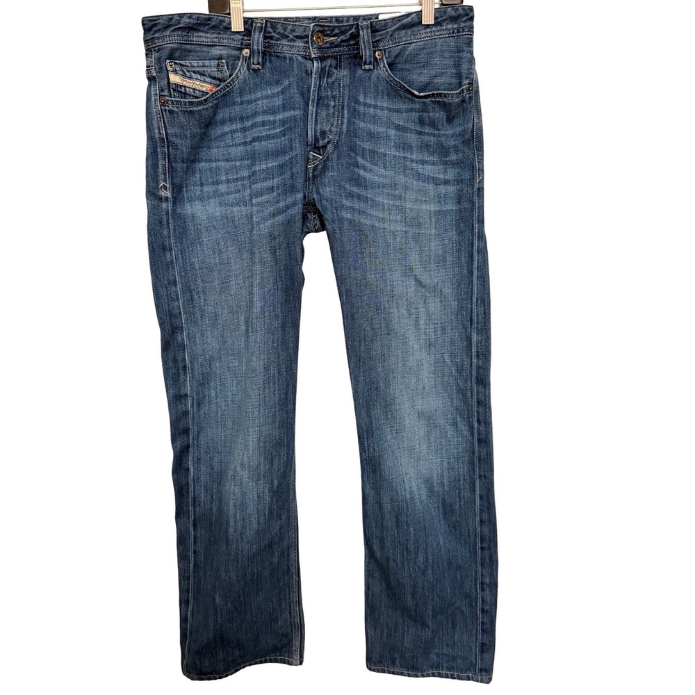 Vintage Diesel Viker Jeans 34x32 Blue Regular Straight Wash 0074G Y2K Designer